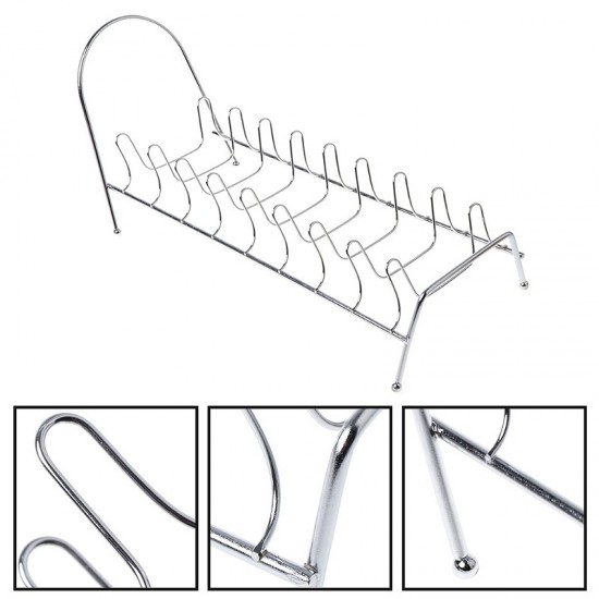 Dish Drying Racks 7 Slots Chrome Plate Organizer Countertop Drying Stand Bowl Plate Dish Cup Cutler Drainer Storage Pan Cover Dish Drying Racks 7 Slots Chrome Plate Organizer Countertop Drying Stand Bowl Plate Dish Cup Cutler Drainer Storage Pan Cover